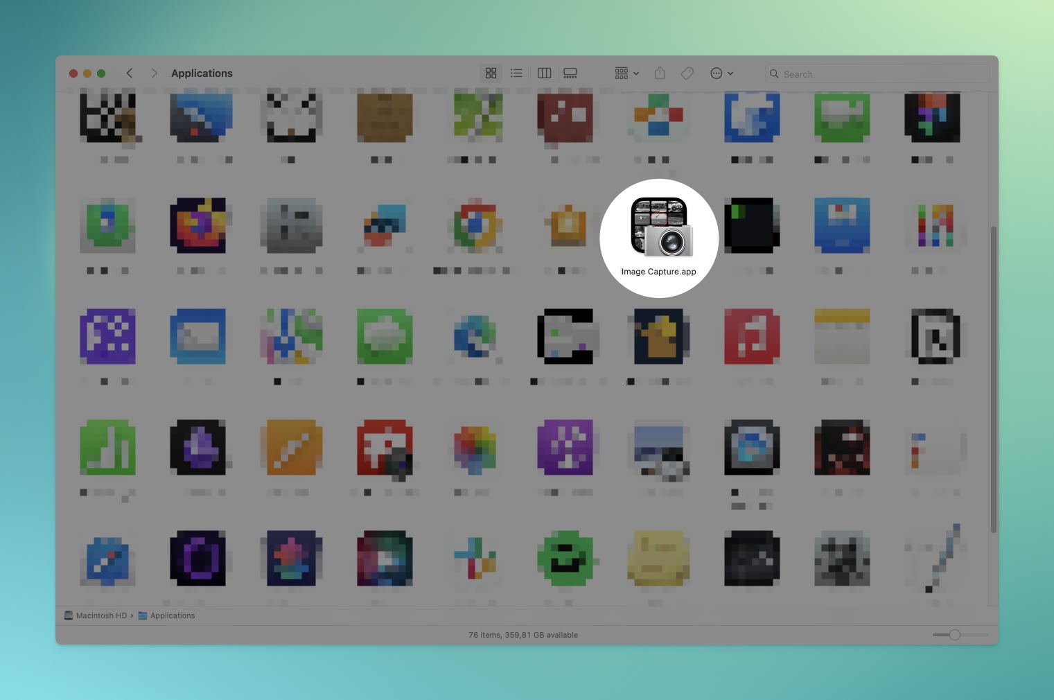 Open Image Capture app